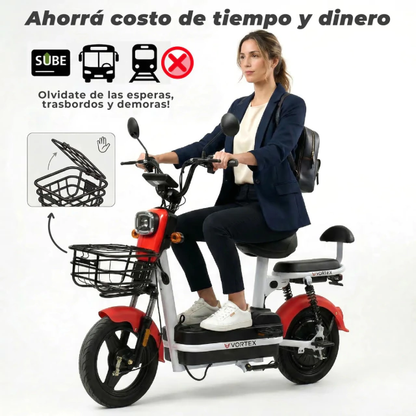 BICIMOTO ELÉCTRICA VORTEX 12ah SUSPENSION RODADO 14
