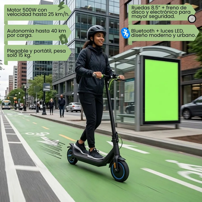 Monopatín Eléctrico Plegable Evoltan Urban Plus 25km/h